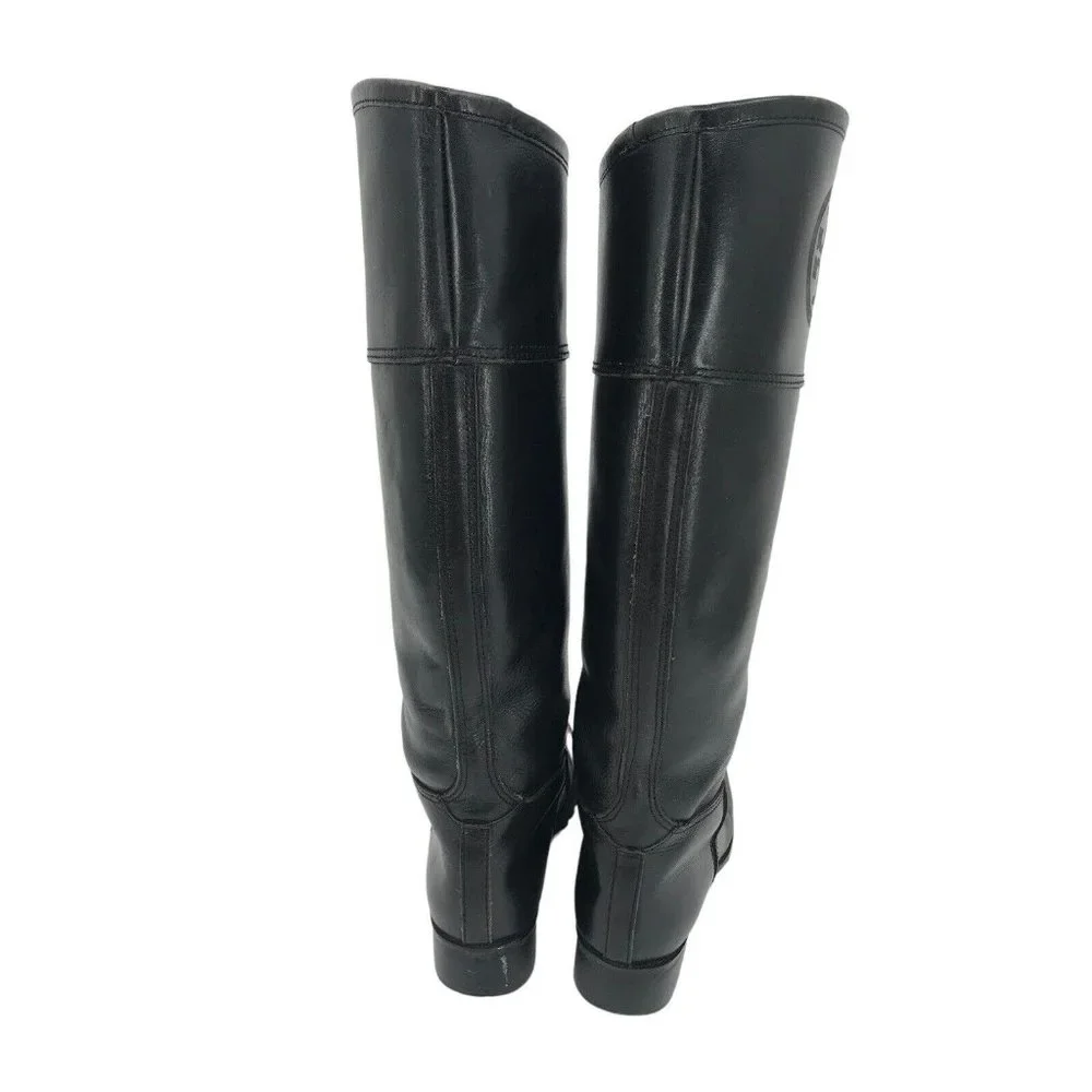 Tory Burch Boots Womens Size 6.5‎ Black Riding Equestrian Tall